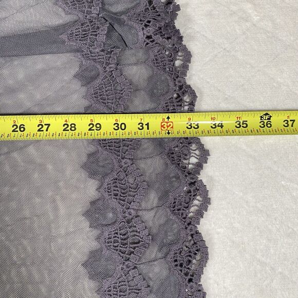 Indigo Soul Women's Sz Lg Sheer Lace Babydoll Top Gray WhimsiGoth FairyGrunge - Picture 6 of 7